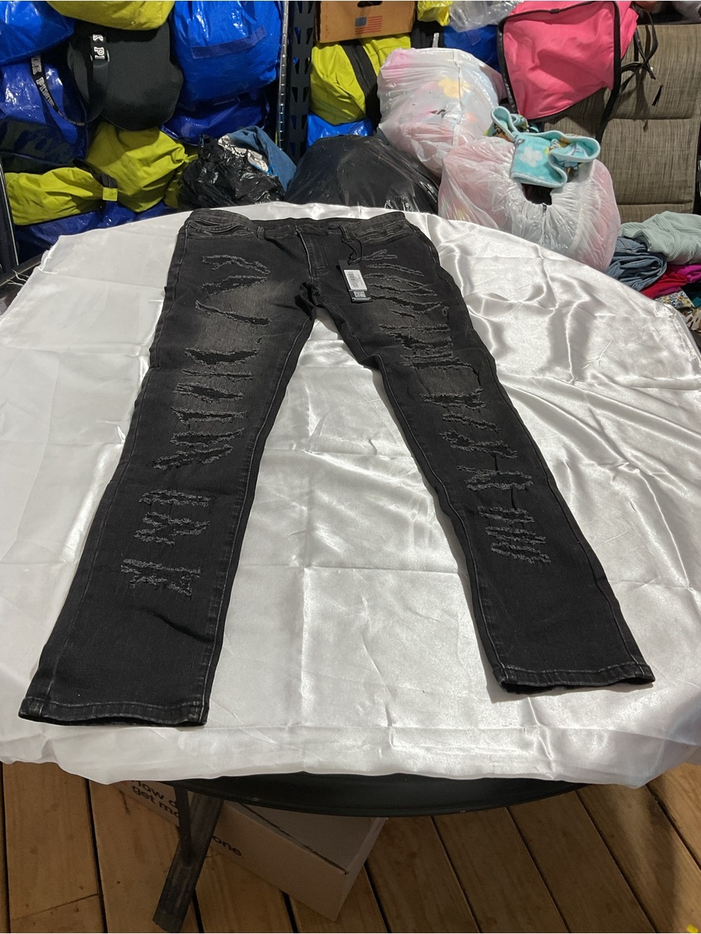Men's Distressed Black Skinny Jeans - Stylish Ripped Denim